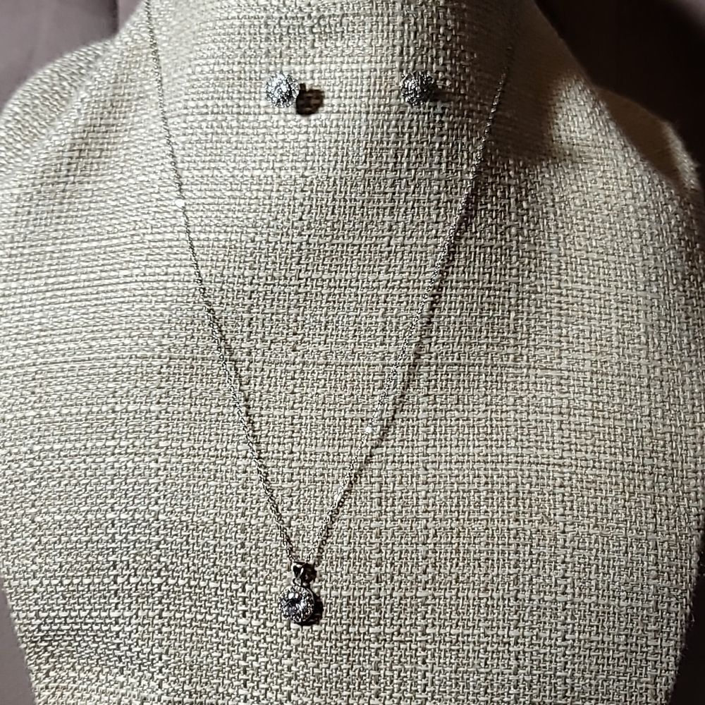 Sterling silver Necklace & earrings